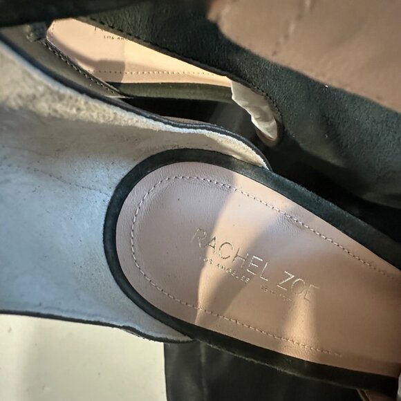 Rachel Zoe Womens Green Suede & Leather Peep-Toe High Heels Size 8 NWOB - Picture 8 of 11